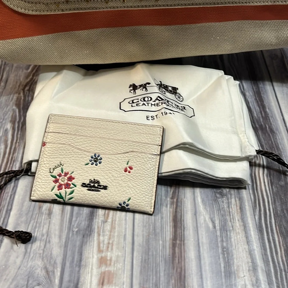 RARE: Coach-Pierre Le Tan Collab Beach Umbrella Canvas Tote with card holder. - Picture 12 of 16